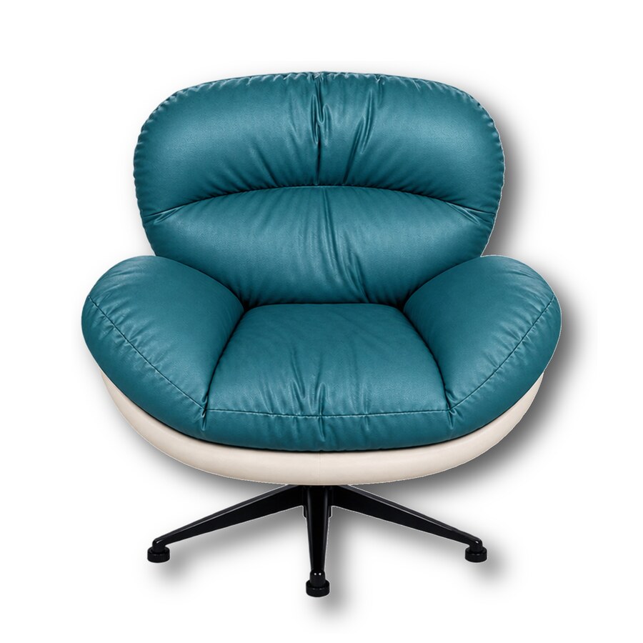 301 Swivel Chair — Teal Leather by DKS Furnitures